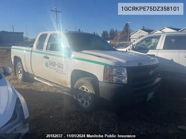 2013 Chevrolet Silverado 1500 Ls Ext Cab VIN: 1GCRKPE75DZ358101 Lot: 20182037