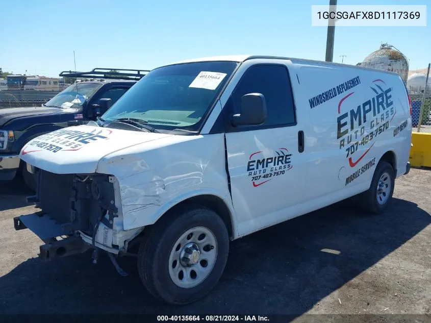 2013 Chevrolet Express 1500 Work Van VIN: 1GCSGAFX8D1117369 Lot: 40135664