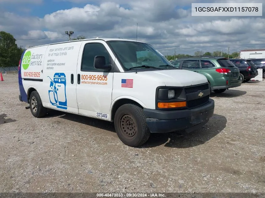 2013 Chevrolet Express 1500 Work Van VIN: 1GCSGAFXXD1157078 Lot: 40473033