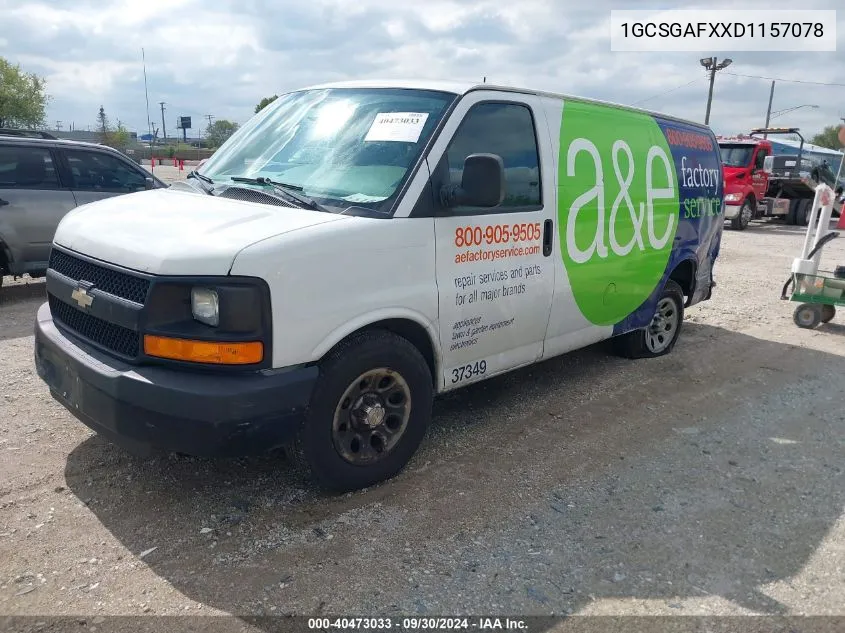 2013 Chevrolet Express 1500 Work Van VIN: 1GCSGAFXXD1157078 Lot: 40473033