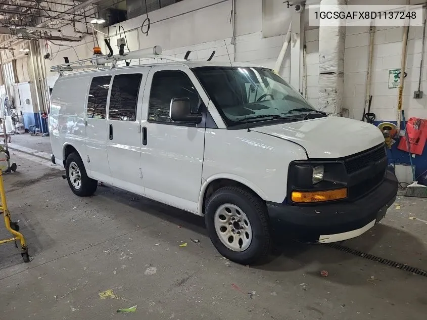 2013 Chevrolet Express 1500 Work Van VIN: 1GCSGAFX8D1137248 Lot: 40697064