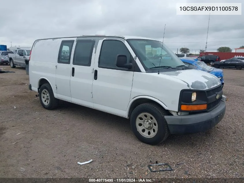 2013 Chevrolet Express 1500 Work Van VIN: 1GCSGAFX9D1100578 Lot: 40775495