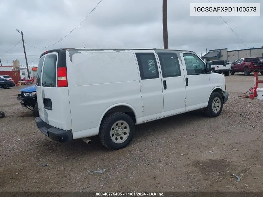 2013 Chevrolet Express 1500 Work Van VIN: 1GCSGAFX9D1100578 Lot: 40775495