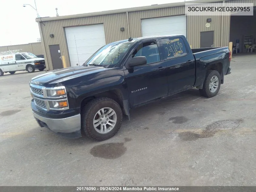 2014 Chevrolet Silverado 1500 Lt Crew Cab VIN: 3GCUKREH2EG397955 Lot: 20176090