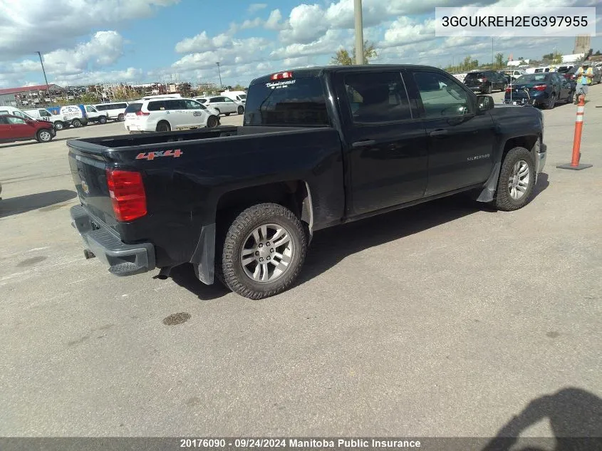 3GCUKREH2EG397955 2014 Chevrolet Silverado 1500 Lt Crew Cab