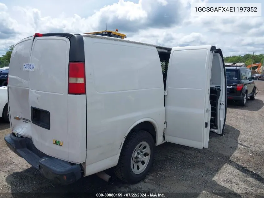 2014 Chevrolet Express 1500 Work Van VIN: 1GCSGAFX4E1197352 Lot: 39880159