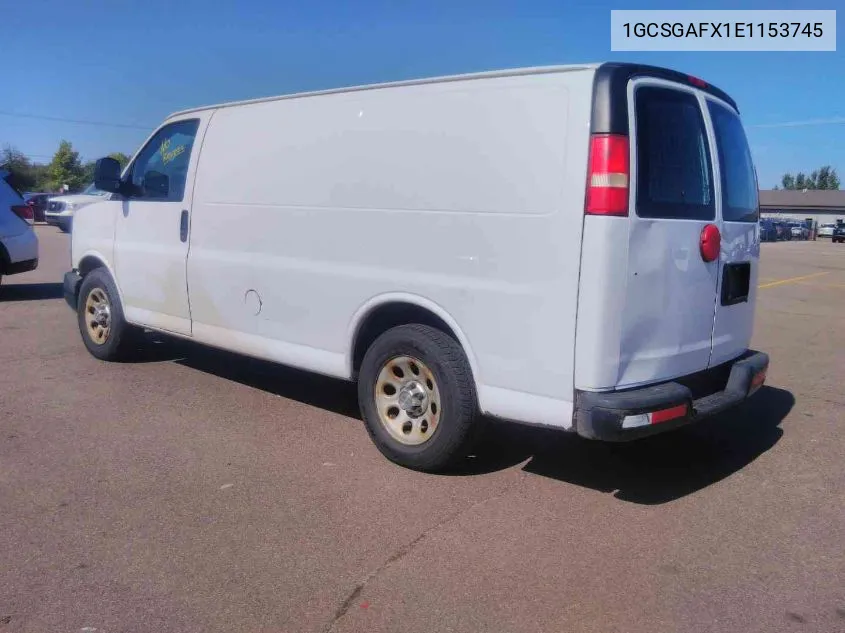 2014 Chevrolet Express 1500 Work Van VIN: 1GCSGAFX1E1153745 Lot: 40539503