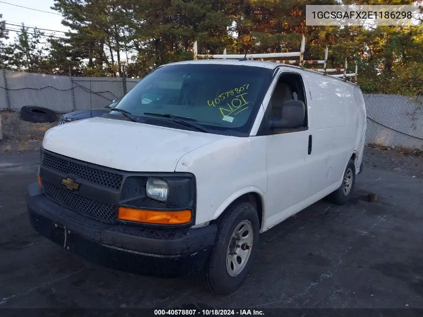 2014 Chevrolet Express 1500 Work Van VIN: 1GCSGAFX2E1186298 Lot: 40578807