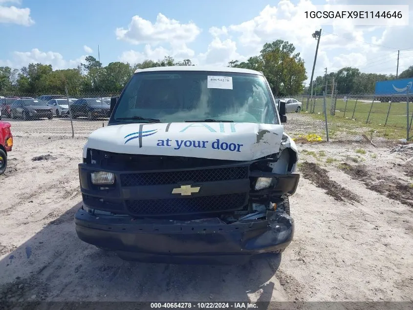 2014 Chevrolet Express 1500 Work Van VIN: 1GCSGAFX9E1144646 Lot: 40654278