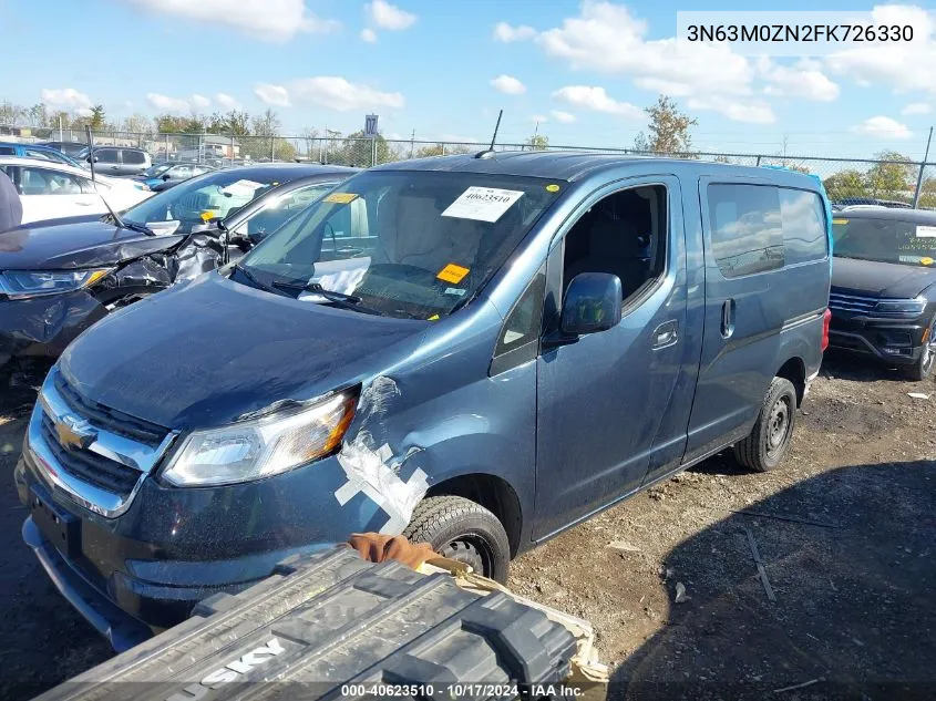 2015 Chevrolet City Express Lt VIN: 3N63M0ZN2FK726330 Lot: 40623510