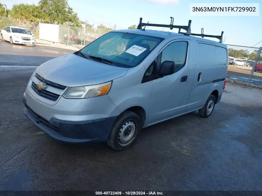 2015 Chevrolet City Express 1Ls VIN: 3N63M0YN1FK729902 Lot: 40722409