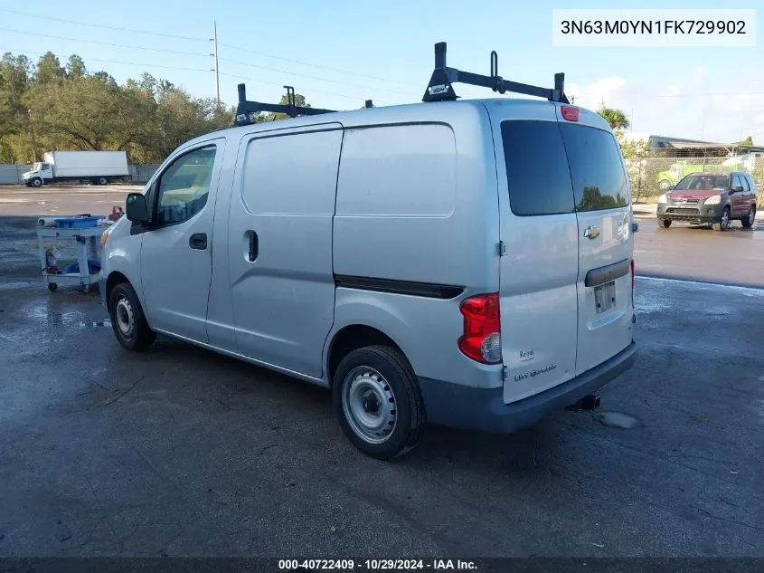 2015 Chevrolet City Express 1Ls VIN: 3N63M0YN1FK729902 Lot: 40722409