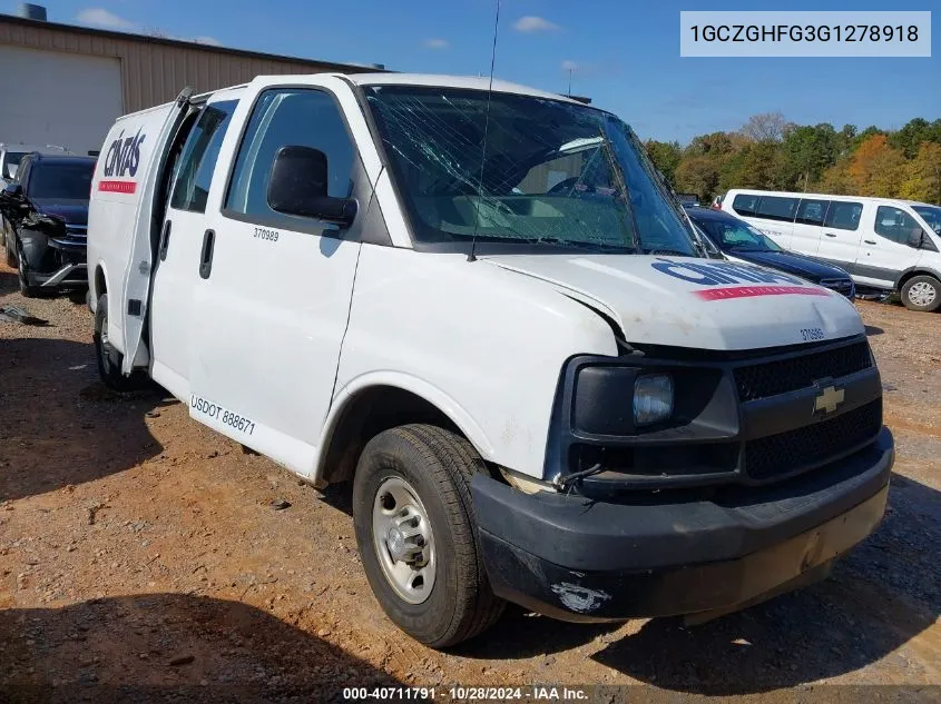 2016 Chevrolet Express 3500 Work Van VIN: 1GCZGHFG3G1278918 Lot: 40711791