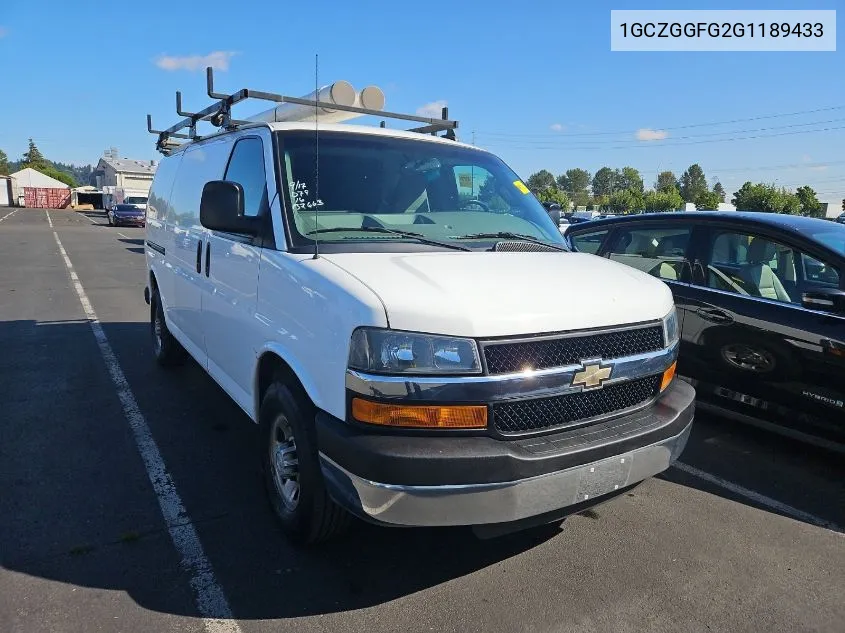 2016 Chevrolet Express 3500 Work Van VIN: 1GCZGGFG2G1189433 Lot: 40739362