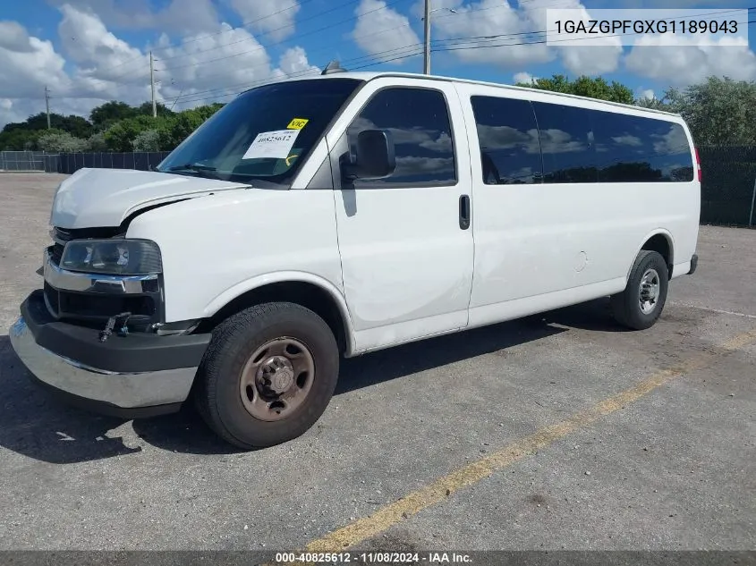 2016 Chevrolet Express 3500 Lt VIN: 1GAZGPFGXG1189043 Lot: 40825612