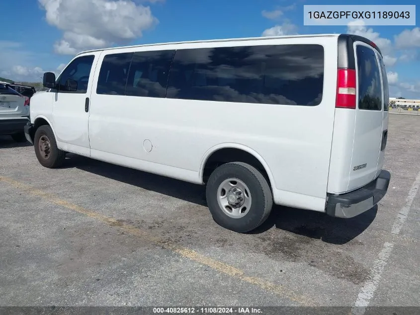 2016 Chevrolet Express 3500 Lt VIN: 1GAZGPFGXG1189043 Lot: 40825612