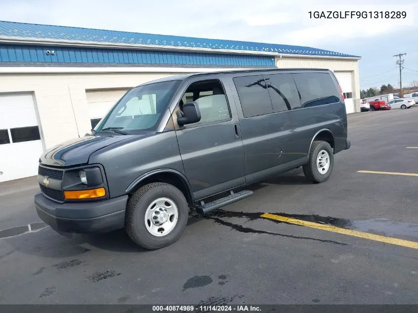 2016 Chevrolet Express 3500 Ls VIN: 1GAZGLFF9G1318289 Lot: 40874989