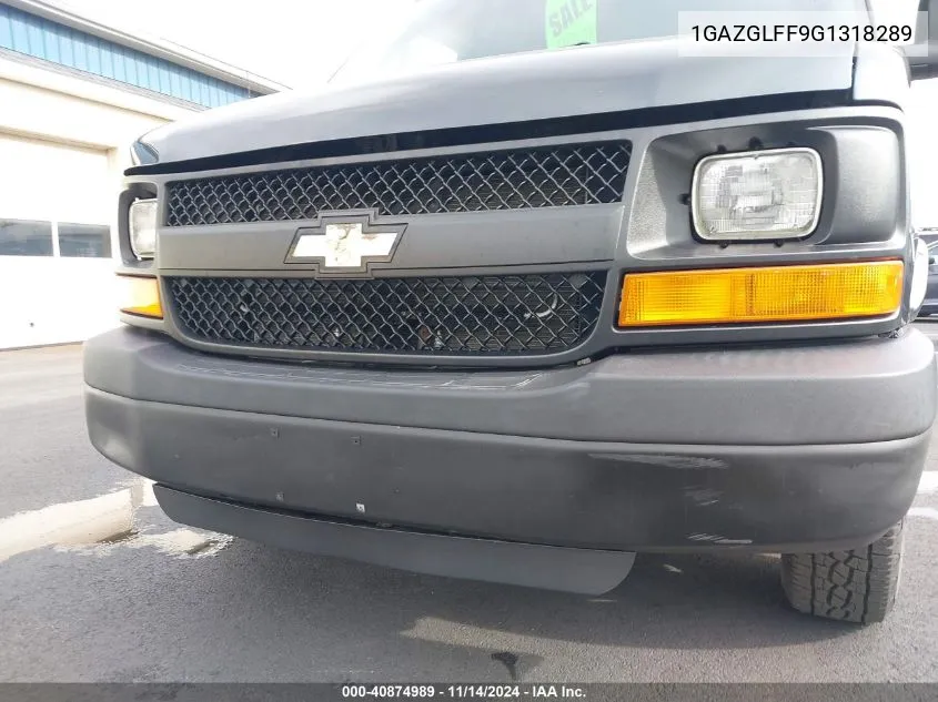 2016 Chevrolet Express 3500 Ls VIN: 1GAZGLFF9G1318289 Lot: 40874989