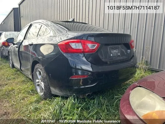 1G1BF5SM7H7114187 2017 Chevrolet Cruze Lt Turbo