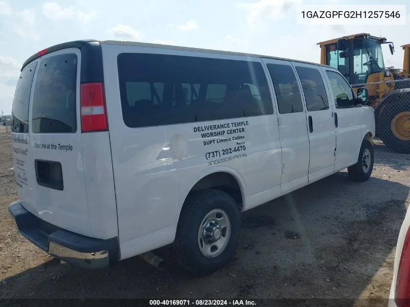 2017 Chevrolet Express 3500 Lt VIN: 1GAZGPFG2H1257546 Lot: 40169071