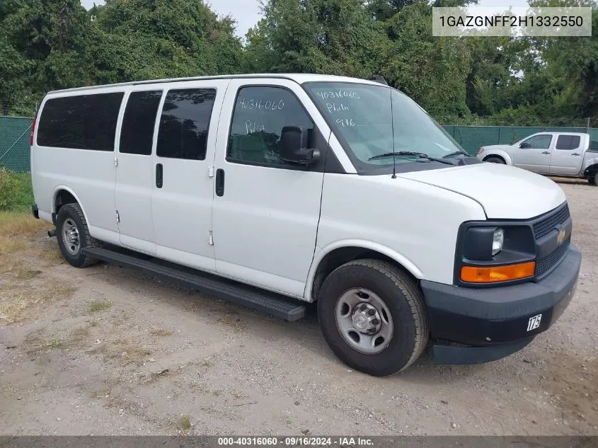 2017 Chevrolet Express 3500 Ls VIN: 1GAZGNFF2H1332550 Lot: 40316060