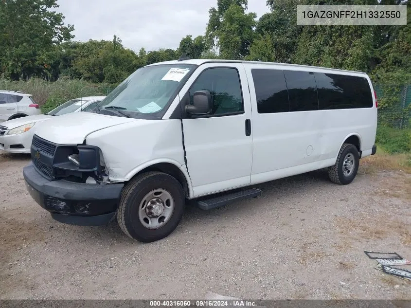 1GAZGNFF2H1332550 2017 Chevrolet Express 3500 Ls