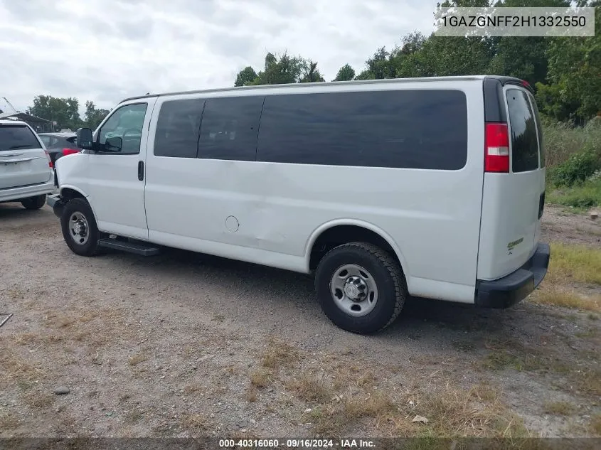 2017 Chevrolet Express 3500 Ls VIN: 1GAZGNFF2H1332550 Lot: 40316060