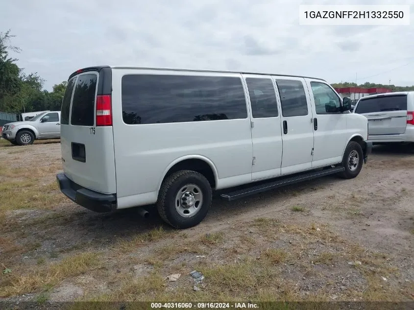 2017 Chevrolet Express 3500 Ls VIN: 1GAZGNFF2H1332550 Lot: 40316060