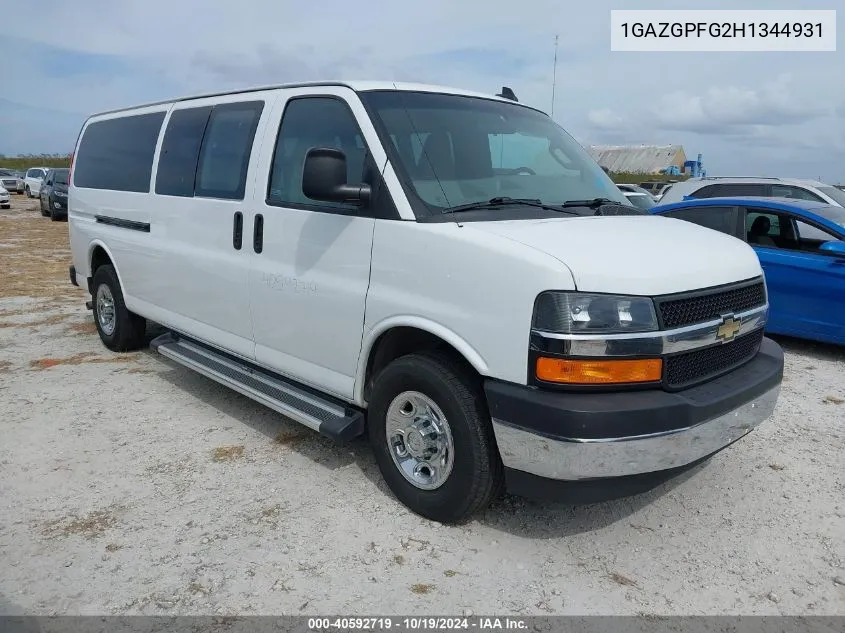 2017 Chevrolet Express 3500 Lt VIN: 1GAZGPFG2H1344931 Lot: 40592719