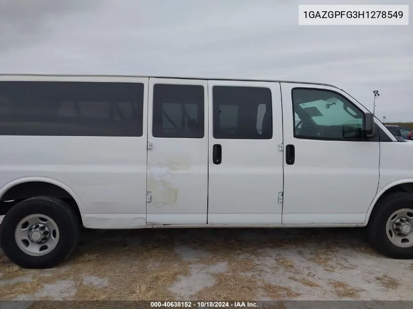 2017 Chevrolet Express 3500 Lt VIN: 1GAZGPFG3H1278549 Lot: 40638152