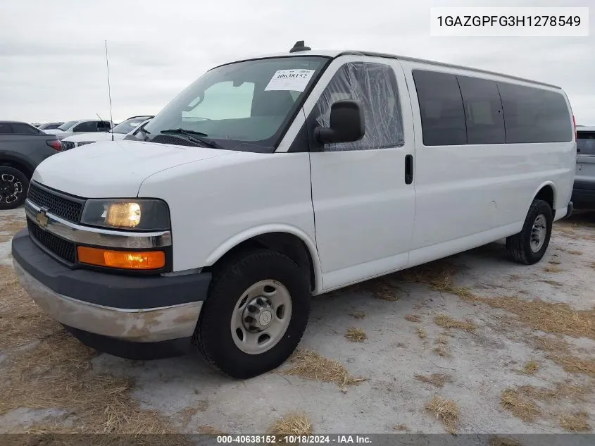 2017 Chevrolet Express 3500 Lt VIN: 1GAZGPFG3H1278549 Lot: 40638152