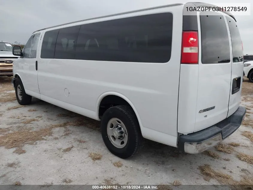 2017 Chevrolet Express 3500 Lt VIN: 1GAZGPFG3H1278549 Lot: 40638152