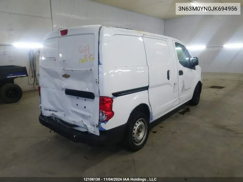 2018 Chevrolet City Express VIN: 3N63M0YN0JK694956 Lot: 12106138