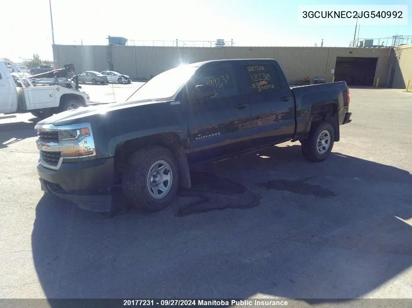 3GCUKNEC2JG540992 2018 Chevrolet Silverado 1500 Wt Crew Cab