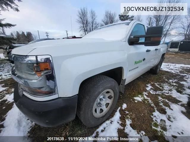 2018 Chevrolet Silverado 1500 Wt Double Cab VIN: 1GCVKNEC8JZ132534 Lot: 20178638