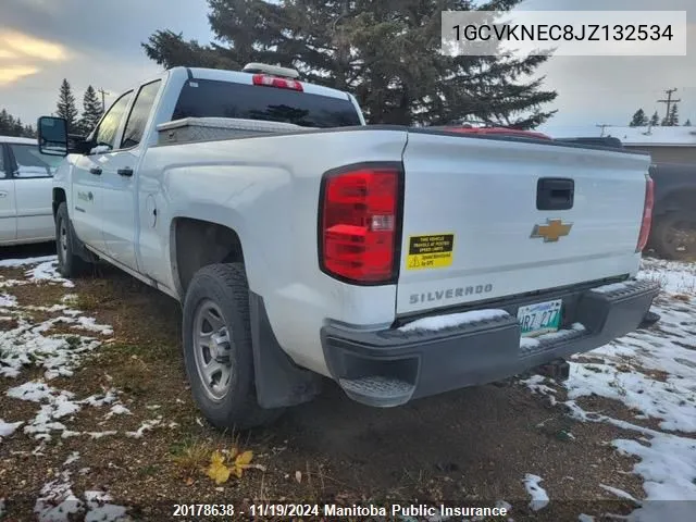 2018 Chevrolet Silverado 1500 Wt Double Cab VIN: 1GCVKNEC8JZ132534 Lot: 20178638