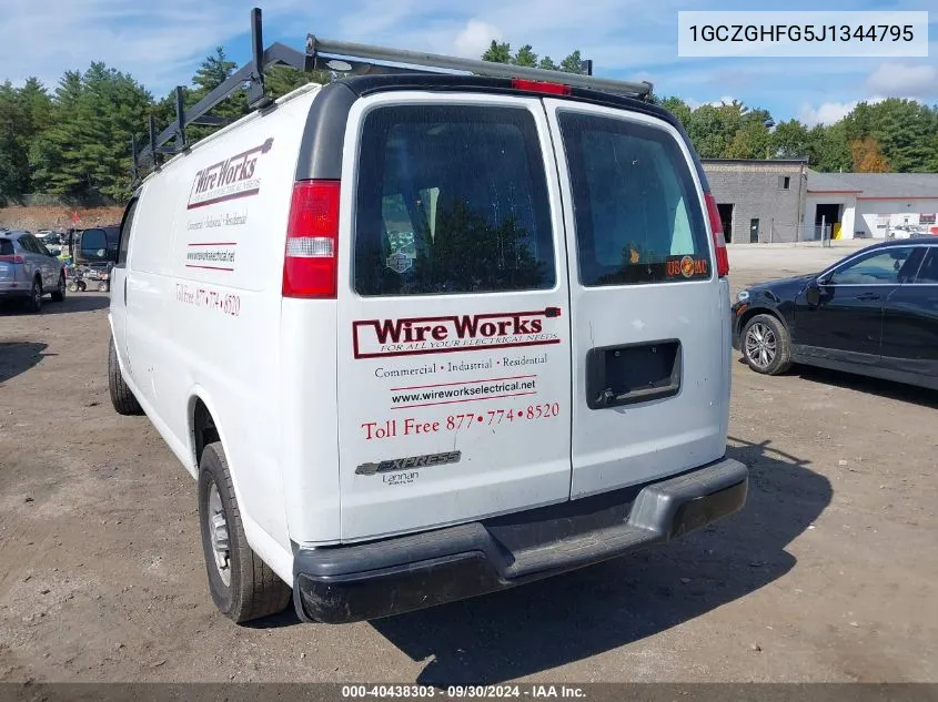 1GCZGHFG5J1344795 2018 Chevrolet Express 3500 Work Van