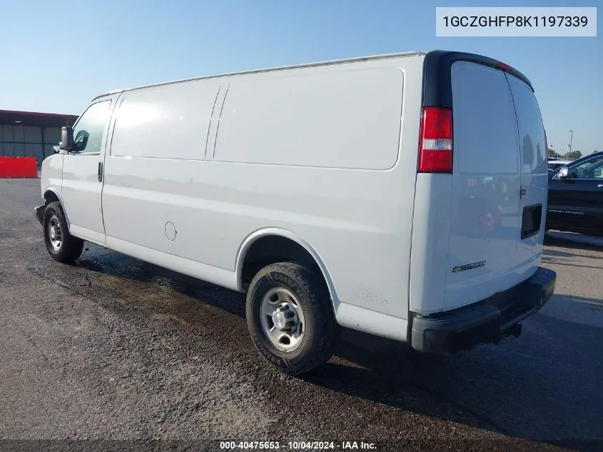 2019 Chevrolet Express 3500 Work Van VIN: 1GCZGHFP8K1197339 Lot: 40475653