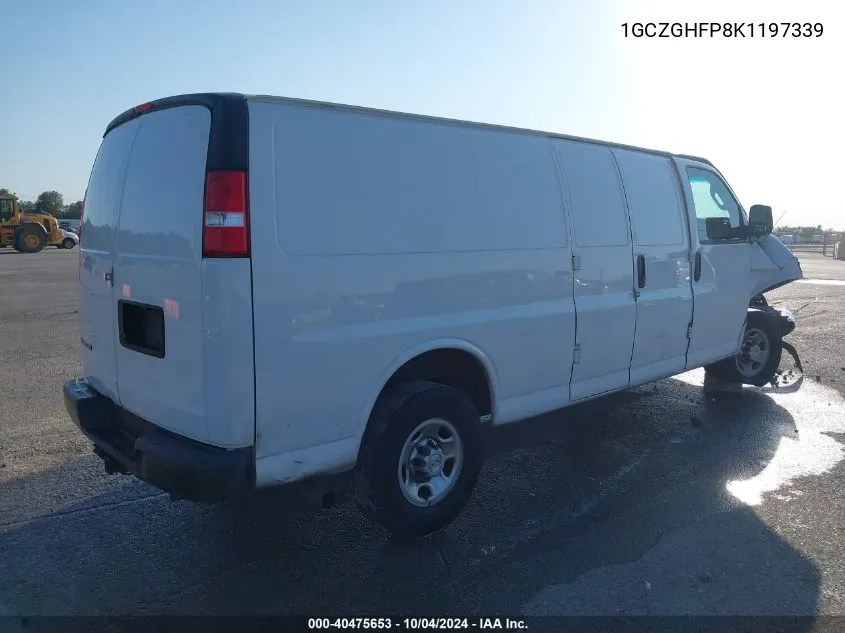 2019 Chevrolet Express 3500 Work Van VIN: 1GCZGHFP8K1197339 Lot: 40475653