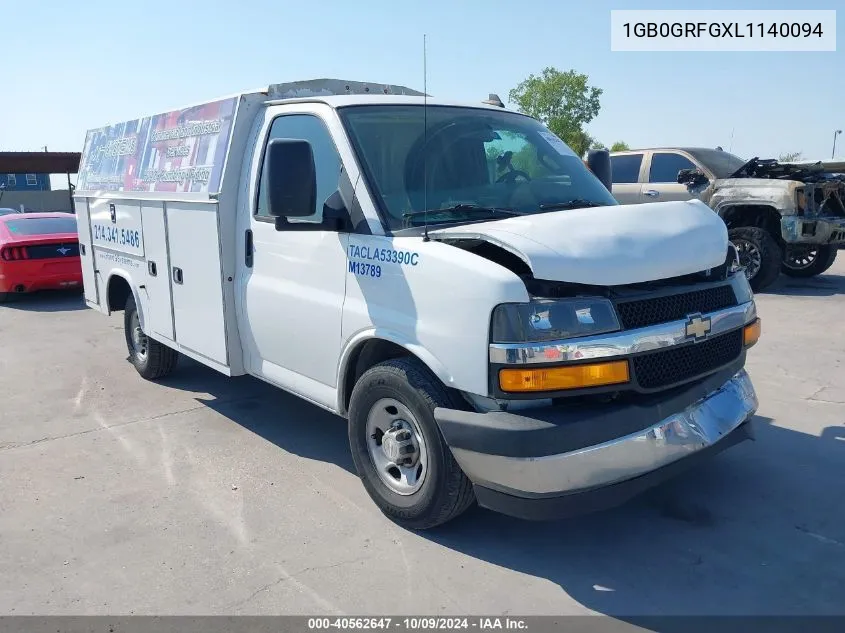 1GB0GRFGXL1140094 2020 Chevrolet Express Cutaway Work Van