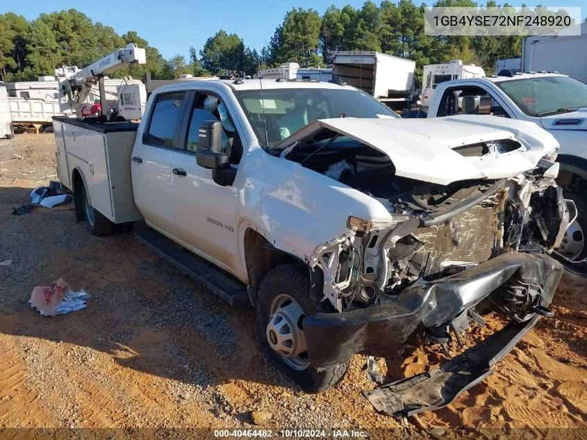 2022 Chevrolet Silverado 3500Hd Chassis Work Truck VIN: 1GB4YSE72NF248920 Lot: 40464482