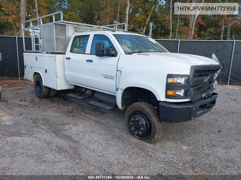 2022 Chevrolet Silverado 4500Hd 1Wt VIN: 1HTKJPVK6NH772958 Lot: 40731294