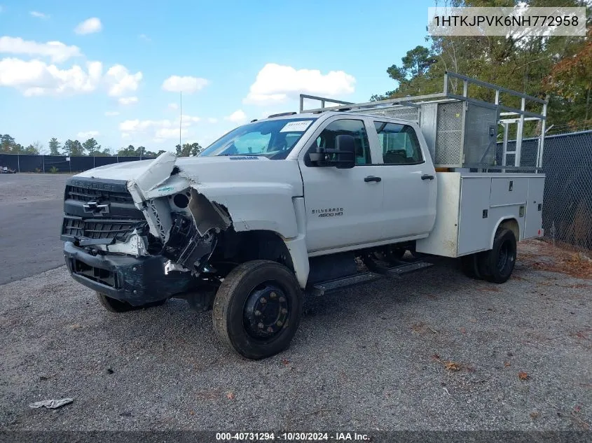 2022 Chevrolet Silverado 4500Hd 1Wt VIN: 1HTKJPVK6NH772958 Lot: 40731294