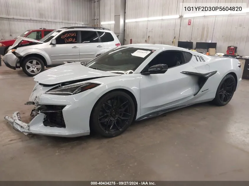 2023 Chevrolet Corvette Z06 Rwd 3Lz VIN: 1G1YF2D30P5604820 Lot: 40434275