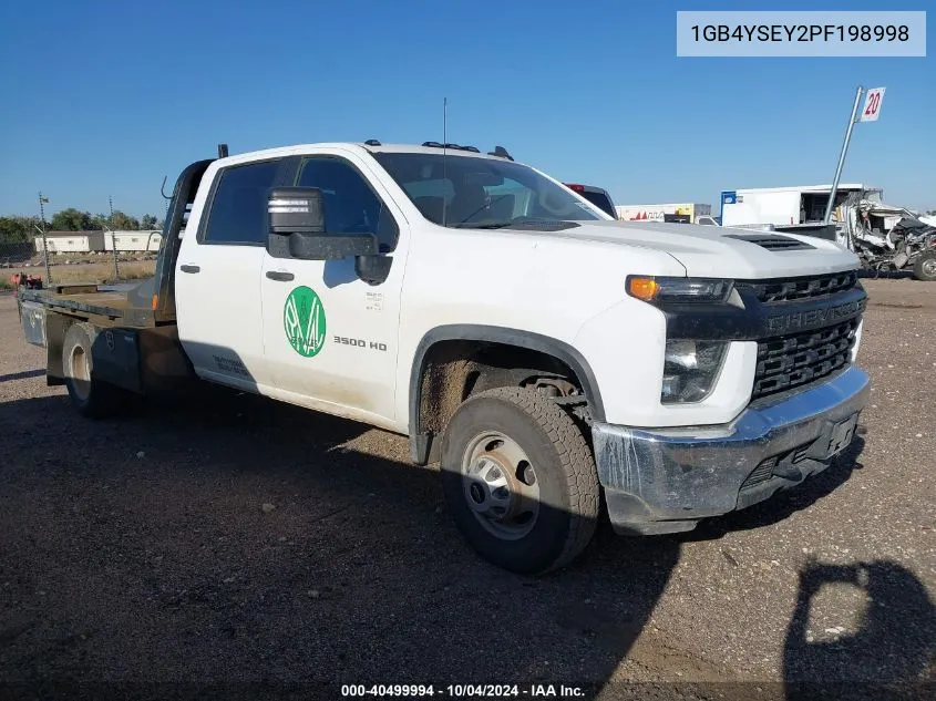 2023 Chevrolet Silverado 3500Hd Chassis Work Truck VIN: 1GB4YSEY2PF198998 Lot: 40499994