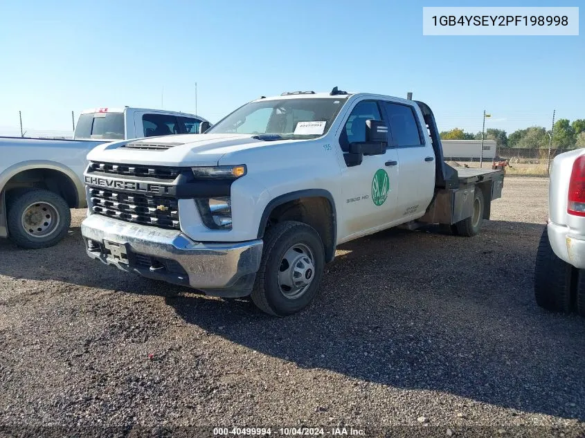 2023 Chevrolet Silverado 3500Hd Chassis Work Truck VIN: 1GB4YSEY2PF198998 Lot: 40499994