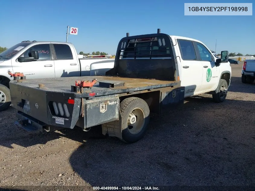 1GB4YSEY2PF198998 2023 Chevrolet Silverado 3500Hd Chassis Work Truck