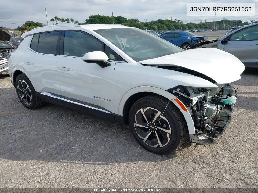 2024 Chevrolet Equinox Ev Lt VIN: 3GN7DLRP7RS261658 Lot: 40870686