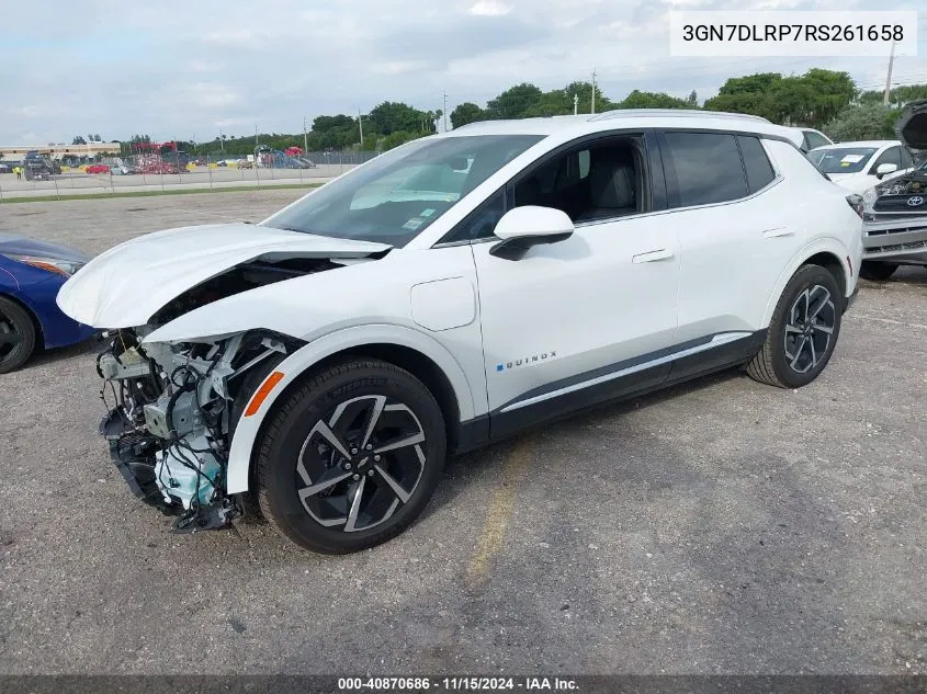 2024 Chevrolet Equinox Ev Lt VIN: 3GN7DLRP7RS261658 Lot: 40870686