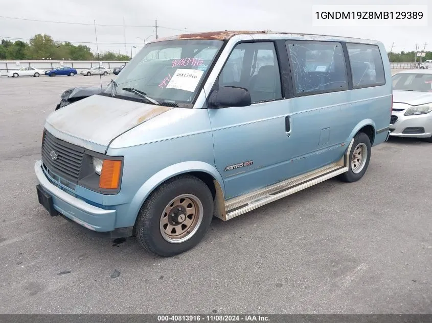 1991 Chevrolet Astro VIN: 1GNDM19Z8MB129389 Lot: 40813916